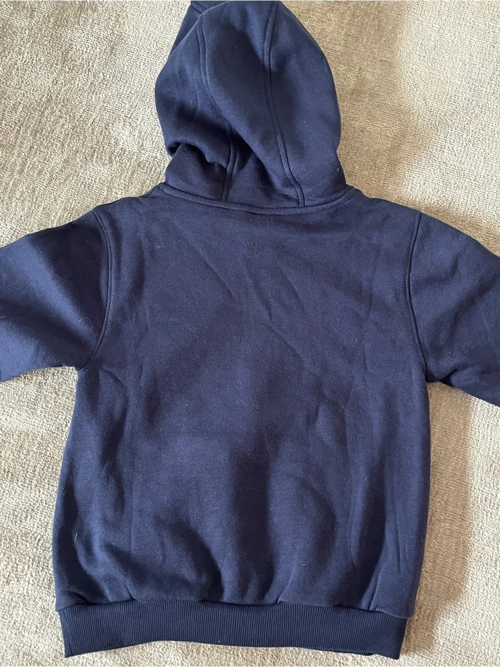 NWT Nike Boys Navy Pullover Hooded Sweatshirt Embroidered Logo Size 6-7 Years